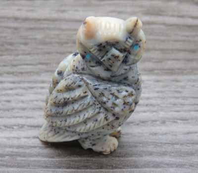 Zuni Stone Carved Fetish/ Wise Owl